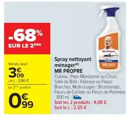 Cora x Carrefour MR PROPRE Spray nettoyant ménager offre