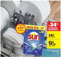 Cora x Carrefour SUN Capsules lave-vaisselle offre