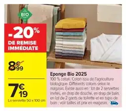 Cora x Carrefour Eponge Bio 2025 offre
