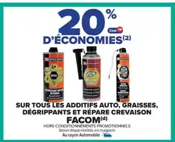 Cora x Carrefour FACOM Sur tous les additifs auto, graisses, dégrippants et répare crevaison offre