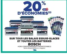 Cora x Carrefour BOSCH Sur tous les balais essuie-glaces et toutes les batteries offre