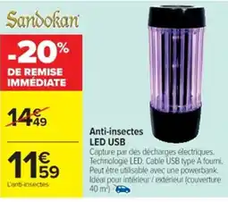 Cora x Carrefour Anti-insectes LED USB offre