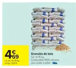 Cora x Carrefour Granulés de bois offre