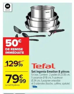 Cora x Carrefour TEFAL Set ingenio Emotion 8 pièces offre