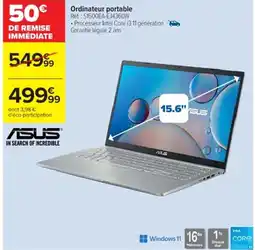 Cora x Carrefour ASUS Ordinateur portable offre