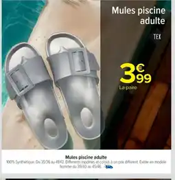 Cora x Carrefour Mules piscine adulte offre