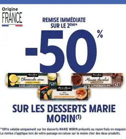 Intermarché Express MARIE MORIN Sur les desserts offre