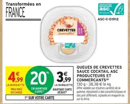 Intermarché Express Queues de crevettes sauce cocktail asc producteurs et commercants offre