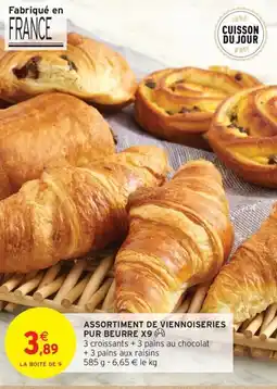 Intermarché Express Assortiment de viennoiseries pur beurre x9 offre
