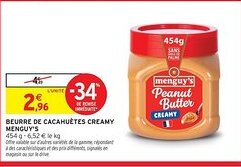 Intermarché Express MENGUY'S Beurre de cacahuètes creamy offre