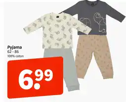 Wibra Pyjama 62-86 100% coton offre