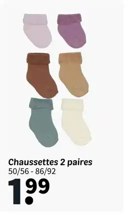 Wibra Chaussettes 2 paires offre