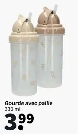 Wibra Gourde avec paille offre