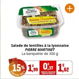 Coccinelle Supermarché PIERRE MARTINET Salade de lentilles à la lyonnaise offre