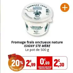 Coccinelle Supermarché ISIGNY STE MÈRE Fromage frais onctueux nature offre