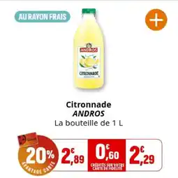 Coccinelle Supermarché ANDROS Citronnade offre