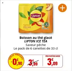 Coccinelle Supermarché LIPTON ICE TEA Boisson au thé glacé offre