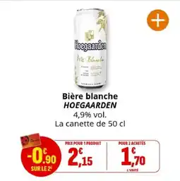 Coccinelle Supermarché HOEGAARDEN Bière blanche offre
