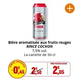 Coccinelle Supermarché RINCE COCHON Bière aromatisée aux fruits rouges offre