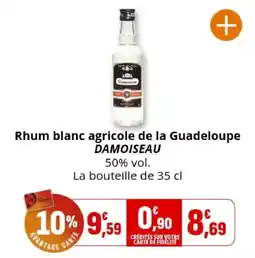 Coccinelle Supermarché DAMOISEAU Rhum blanc agricole de la Guadeloupe offre