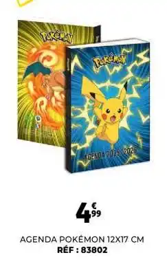 Auchan AGENDA POKÉMON 12X17 CM offre