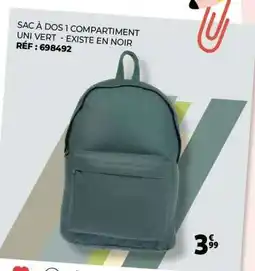Auchan Sac À Dos 1 Compartiment offre