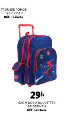 Auchan Sac À Dos À Roulettes Spiderman offre