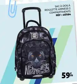 Auchan SAC À DOS À ROULETTE AIRNESS 2 COMPARTIMENTS offre