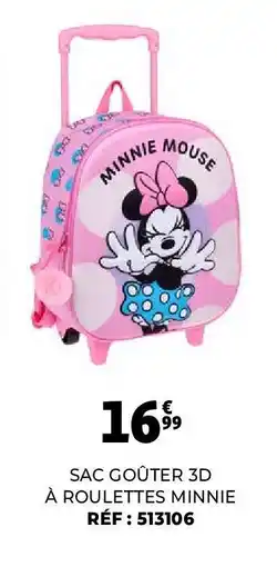 Auchan SAC GOÛTER 3D À ROULETTES MINNIE offre