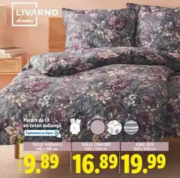 Lidl Parure de lit en coton mélangé offre