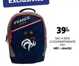 Auchan SAC À DOS 2 COMPARTIMENTS FFF offre