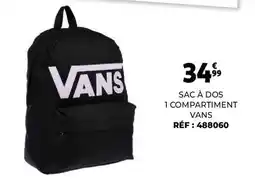 Auchan SAC À DOS 1 COMPARTIMENT VANS offre