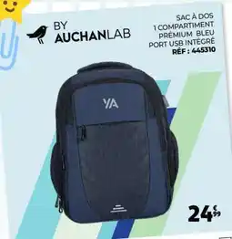 Auchan Sac À Dos 1 Compartiment offre