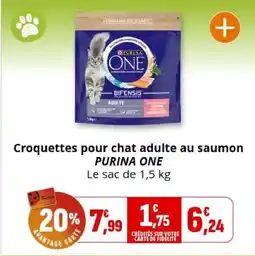 Coccinelle Supermarché PURINA ONE Croquettes pour chat adulte au saumon offre