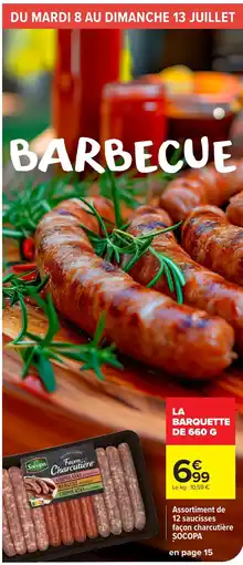 Carrefour Market SOCOPA Assortiment de 12 saucisses façon charcutière offre