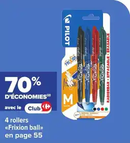 Carrefour Market 4 rollers <<Frixion ball»> offre
