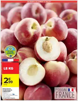 Carrefour Market Pêche blanche filiere qualite carrefour offre