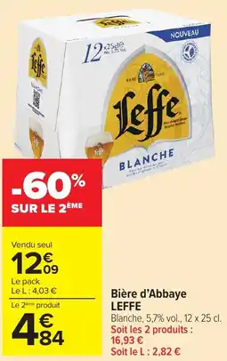 Carrefour Market LEFFE Bière d'Abbaye offre