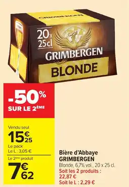 Carrefour Market GRIMBERGEN Bière d'Abbaye offre