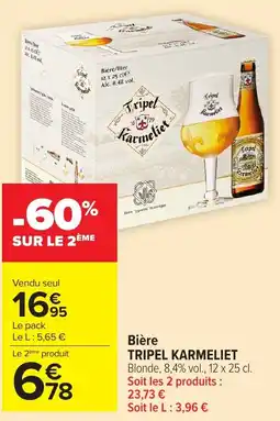 Carrefour Market TRIPEL KARMELIET Bière offre