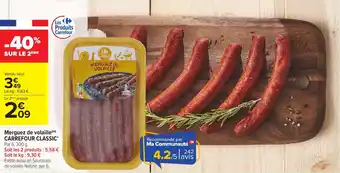 Carrefour Market Merguez de volaille carrefour classic offre