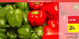 Carrefour Market Poivron rouge ou vert offre