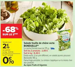 Carrefour Market BONDUELLE Salade feuille de chêne verte offre