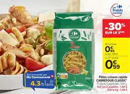 Carrefour Market Pâtes cuisson rapide carrefour classic offre