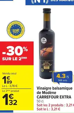 Carrefour Market Vinaigre balsamique de modène carrefour extra offre