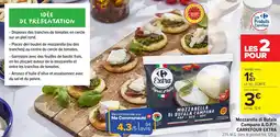 Carrefour Market Mozzarella di bufala campana a.o.p. carrefour extra offre