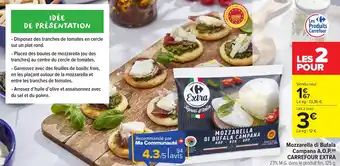 Carrefour Market Mozzarella di bufala campana a.o.p. carrefour extra offre