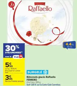 Carrefour Market FERRERO Bâtonnets glacés Raffaello offre