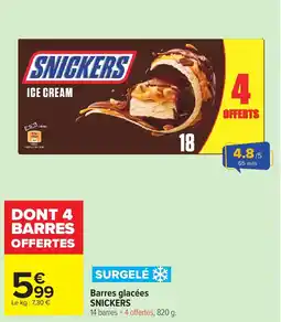 Carrefour Market SNICKERS Barres glacées offre