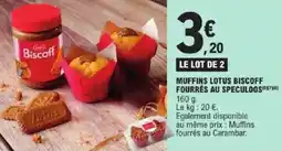 E.Leclerc Express Muffins lotus biscoff fourrés au speculoos offre